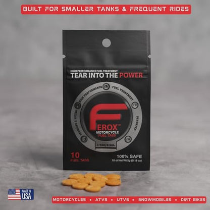 Ferox Performance Fuel Catalyst, Total Combustion Control, Any Fuel, Engine - size: Pack of 10 - Motorcycle