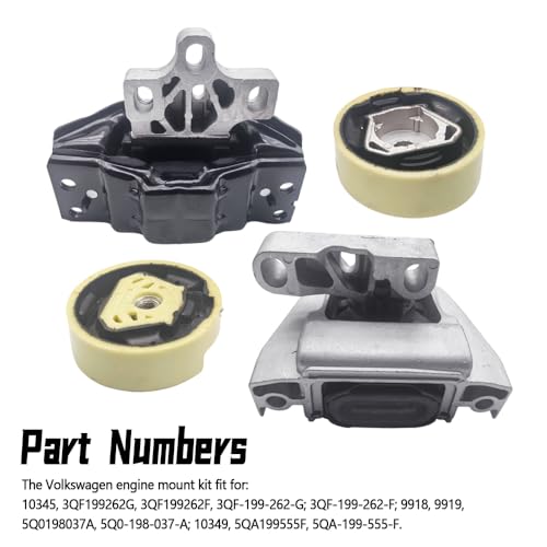 Engine & Transmission Mount Kit, Fit for Volkswagen Atlas 3.6L 2018-2023