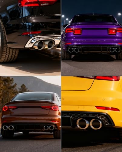 3" Dual Exhaust Tip,3Inch Inlet 3.5inch outlet 9.5" Long Tail Pipe - size: 3TO3.5