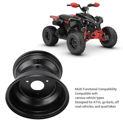 Asixxsix 18X9.50-8 ATV Wheel Rim, High Strength Metal Wheel Rim Hub, 8 Inch Go Kart for Atvs, Go Karts, Off Road Vehicles, and Quad Bikes (3 Hole) - size: 3 Hole