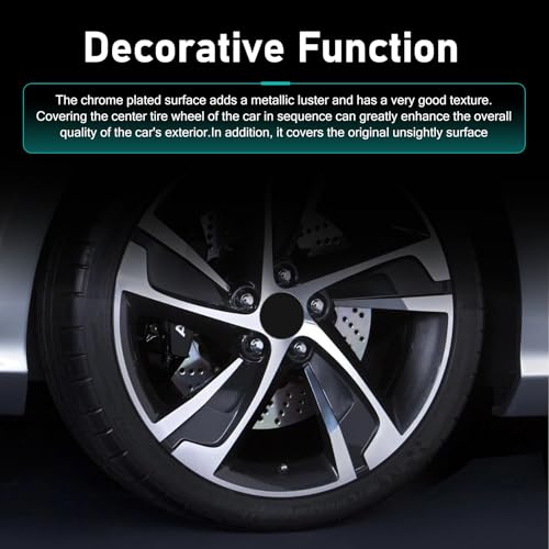 4 PCS Wheel Center Caps, ABS Plastic Snap-in Hub Cap, Waterproof Scratch-Resistant Rim Cover Fit for wheels with diameters between 1.96 and 2.1 inches, Universal for Most Cars (Black) - color: Black