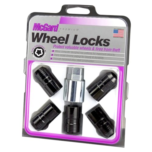 McGard 24516 Black Cone Seat Wheel Locks (M14 x 1.5 Thread Size) - Set of 5