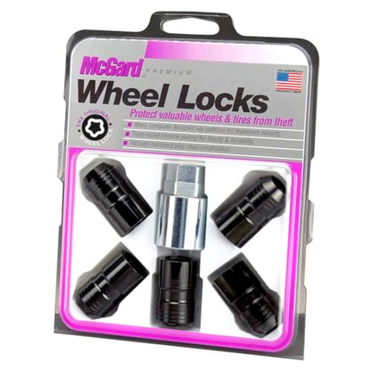 McGard 24516 Black Cone Seat Wheel Locks (M14 x 1.5 Thread Size) - Set of 5