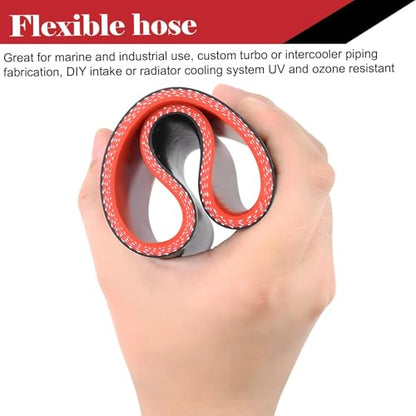 Silicone Straight Hose 3 inch(76mm) Coupler, Rubber 4-ply Reinforced 3 inch Length Pipe 3×3 Air Intake Exhaust Hose Turbo Intercooler Coolant Radiator Tubing with Stainless Steel T-Bolt Clamps - size: 3 Inch