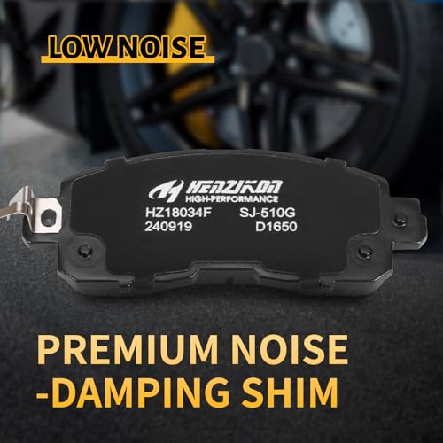 HYFTJYZ Ceramic Front Brake Pads Set Compatible with 2013 Nissan Altima SV/Base/SL,For 2014-2025 Altima (All Models),For 2014-2017 Nissan Leaf (D1650) - color: HZ1650