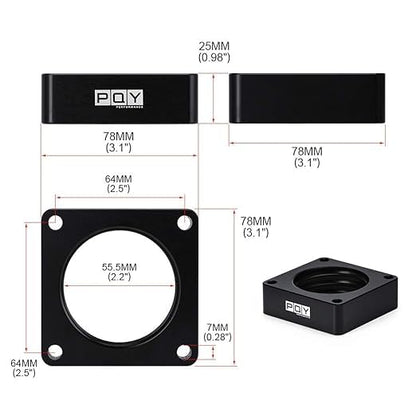 Aluminum Throttle Body Spacer Fit for 91-06 Jeep Wrangler Cherokee TJ YJ LJ XJ 2.5L/4.0L Engine Gas w/Gasket 1" Raise Manifold Carb (Black) - color: Black