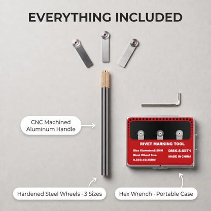 Model Rivet Maker Tool, Small Diameter 0.35-0.45mm, for 1/100 Scale - size: RM-S1