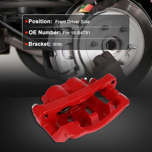 cciyu Front Left Disc Brake Caliper Assembly with Bracket 18-B4791 - size: Front Left[18-B4791]