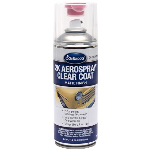 Eastwood 2K AeroSpray Automotive Spray Paint Matte Clear Coat | 11.2 oz Aerosol | 1 Pack