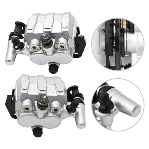 ZUDSKUY Left and Right Front Caliper Set with Pads Replacement 5B4-2580T-01-00 5B4-2580U-01-00 59300-05H00-999 Compatible with Yamaha Rhino 660 2004-2007/700 2008-2013/450 2006-2009