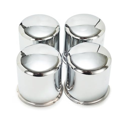 RTrhinoTuning 4PCS 3.27" 83mm Push Through Center Caps Wheel Hub Caps for Truck Trailer Wheel Rim, 3.27" Hub, 3.5" H Sliver Hubcap - color: Chrome, size: 3.27" Center Hole, 3.5" Height