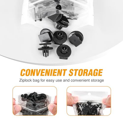 GOOACC 25pcs Rocker Panel Moulding Clips with Sealer - color: 25pcs Rocker Panel Moulding Clips