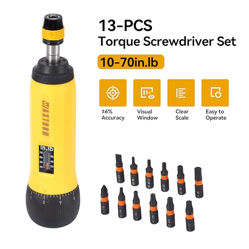 Torque Screwdriver Set 13-Piece, 1/4" Drive, 10-70 in-lb
