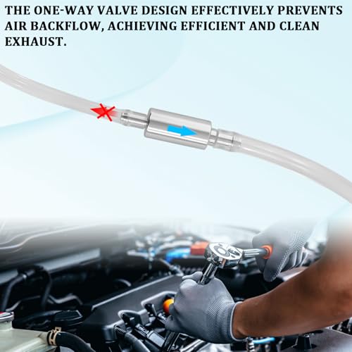 Brake Bleeder Hose Kit One-Way Check Valve Universal for Car Motorcycle Bicycle Clutch & Hydraulic System, One-Way Brake Fluid Bleeder Kit with Screw Caps Spring Clamps Accessories Kit (2 Set) - size: 2 Set