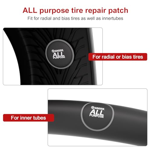 SUNSOUL 30Pcs Heavy Duty Tire Patches, 3-1/8"(79mm) Tire Repair Patches - size: SGR79-30pcs