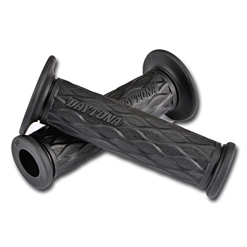 DAYTONA Universal 7/8" Motorcycle Handlebar Grips for Premium Comfort Rides (Nami) (Black) - color: Black