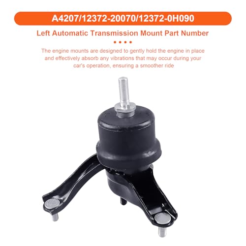 Engine Motor Mount Set & Trans Mount Compatible with 2007-2011 Toyota Camry 2.4L L4, Replacement for A4207 A4211 A4274 A62009, Set of 4 - size: Sienna 2.7L 11-13