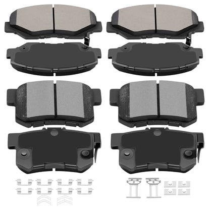 ECCPP 8pcs Front Rear Ceramic Disc Brake Pad Kit for For Honda For CR-V - size: Front D914-7795 + Rear D536-7418