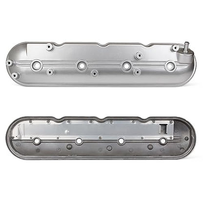 Valve Cover Compatible with Chevy Avalanche Silverado 1999-2008 Gmc Sierra Savana 1999-2008 Buick Rainier 2003-2008 Cadillac Escalade 2002-2008 4.8L 5.3L 6.0L Replace 12570427 12582224 - color: WHITE(Upgrade Aluminum)