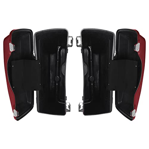 Green-L ABS 5" Stretched Saddlebag Fit for Harley Touring 1993-2013 - color: Red 2#