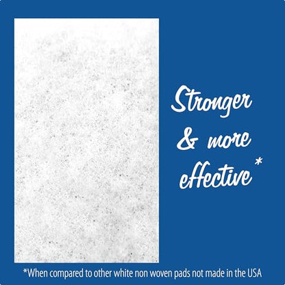 10 Pack of 6 X 9 White Non Scratch Non-Woven Pads for Buffing Cleaning - color: White, size: 6" x 9"
