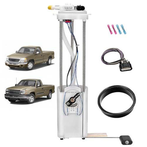 Fuel Pump, FIT 1999–2004 Chevy Silverado & GMC Sierra 1500 2500 3500 4.3L 4.8L 5.3L 6.0L 8.1L, w/Sending Unit & Fuel Pressure Sensor, Replace E3500M MU1757 FG0407 - color: E3500M