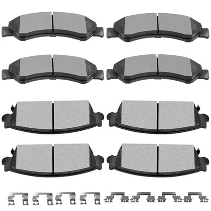 Ceramic Brake Pads Kits,SCITOO 8pcs Brakes Pads Set Fit For Silverado 1500 - size: Front D1092 & Rear D1194 [8PCS]