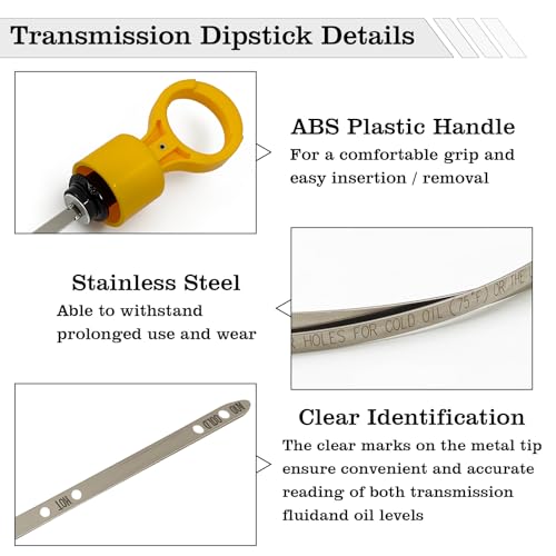 53034117AB Transmission Fluid Dipstick, Compatible with Dodge Ram 2500 3500 6.7L 68RFE 2007-2022, Transmission Fluid Level Indicator, Replace 53034117AA - size: 53034117AB
