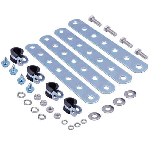 253 Transmission Oil Cooler Mounting Bracket Kit,Universal 253 Metal Mounting Bracket Kit for Oil Cooler,Electric Fan