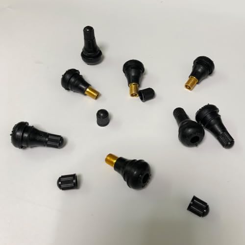 50Pcs TR412 Tubeless Valve Stems, Black Rubber Snap-in Valves Tubeless Tire Valve Stems Replacement for Tubeless 0.453 inches Rim Holes on Standard Auto Tires - size: TR412-50pcs