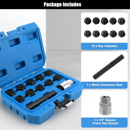 12PCS Wheel Lock Key Kit Compatible with Mercedes-Benz