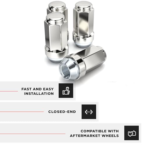 White Knight 3004ST-4 1/2"-20 Stainless Steel Capped Duplex Acorn Lug Nut, 4 Pack - size: 1/2"-20