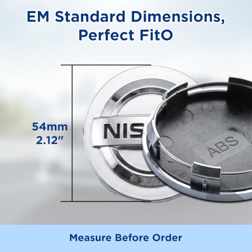 5PCS Wheel Center Caps for NIS, 54mm/2.12" Silvery