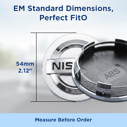 5PCS Wheel Center Caps for NIS, 54mm/2.12" Silvery