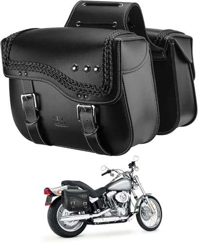 KEMIMOTO Motorcycle Saddlebags Upgraded Bottom Anti-scalding 30L(15Lx2)