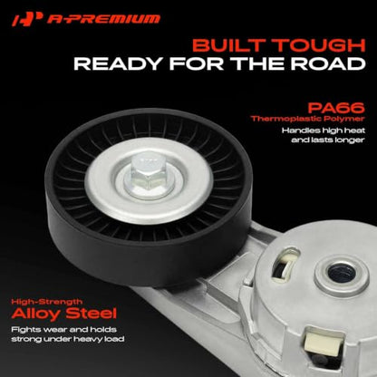A-Premium Belt Tensioner Assembly with Pulley Compatible with Chevrolet