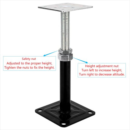 4-Pack Lift Supports,Adjust Supports,Level Supports,Floor Jacks,Adjustable House Jack for The Floor,Mini Screw Jack- Post 6" to 9". - size: 6-9 inch