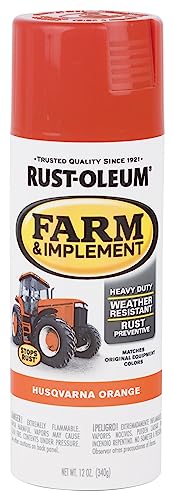 Rust-Oleum Farm & Implement Husqvarna Orange Spray Paint - color: Husqvarna Orange, size: 12 Ounce (Pack of 1)