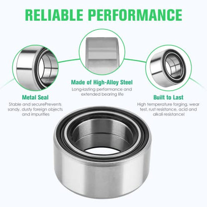 Youxmoto 2 Front CV Axle Wheel Bearing for Polaris 2013-2019 Ranger 900 XP/Crew; 2017-2020 Ranger XP 1000 (NON ABS/diesel/MUD); 2010-2014 RZR S 800/RZR 4 800; 2015-18 Ranger Diesel Drive Half Shaft - size: 2*Front Axle+bearing