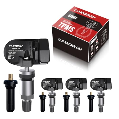 TPMS Sensor, 433MHz Tire Pressure Monitoring Sensor for 13-24 Jeep Cherokee - size: 68249197AA