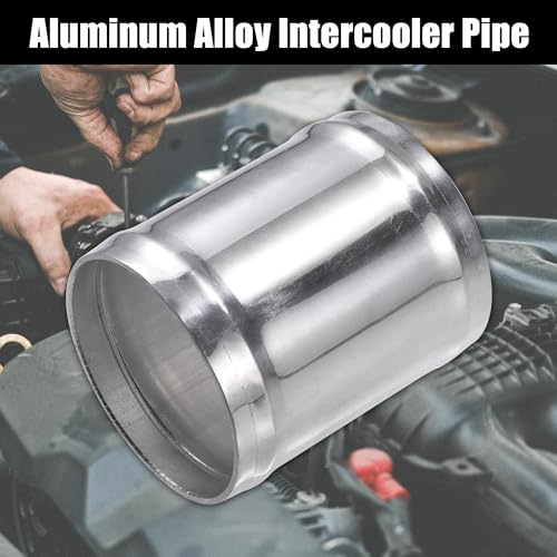 X AUTOHAUX OD 2.5" 63mm Length 3" 76mm Aluminum Alloy Tube Intercooler Pipe Straight Air Intake Tube with 2 Clamps Silver Tone for Car - size: OD 2.5"(63mm)