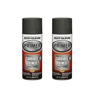 Rust-Oleum Automotive Sandable Primer Spray, Black - color: Black, size: 12 fl oz (Pack of 2)