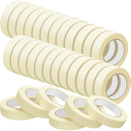 Fainne 30 Rolls Masking Tape Bulk 0.8 Inch 55 Yards - size: 0.8 Inch