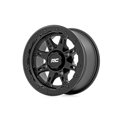 Rough Country 94 Series One-Piece Wheel - 14x7, 4x137mm Bolt Pattern, +10mm Offset, Matte Black for UTV/ATV