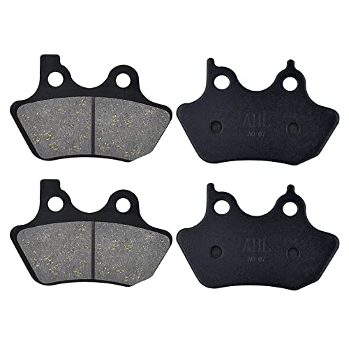 AHL Semi-metallic Front & Rear Brake Pads Set for Harley 2000-2007 FXST Softail Standard，2000-2007 FXSTB Night Train，2001 2002 2003 2004 2005 2006 FXSTBI Night Train