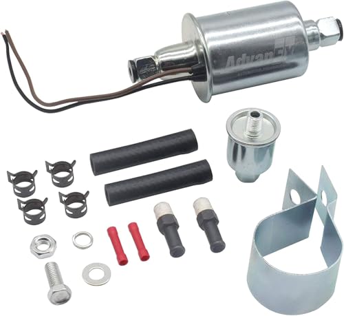 Universal Electric Fuel Pump 12V 2.5-4.5PSI Inline External 5/16 Inch Compatiable with Gas Diesel Marine Carburetor Marine E8016S - size: E8016S(2.5-4.5 PSI)