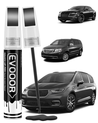 Ceramic Gray(PDN) Touch Up Paint Compatible with Chrysler Exact Match 2 in 1 Touch up Paint for Chips and Nicks Repair with 2pcs Disposable Micro Applicators - color: Ceramic Gray(PDN)
