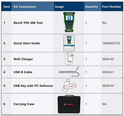 Bosch 3934 TPA 300 TPMS Programming, Activation, and ECU Reset Tool - Compatible with All OE and Aftermarket Sensors