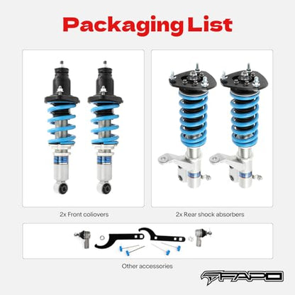 FAPO Coilover for Honda Civic 2001-2005 EM ES EP3 Including SI - size: 2001-2005