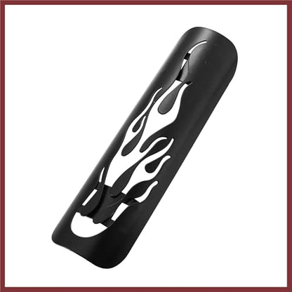 1Set Universal Motorcycle Exhaust Heat Shield Pipe Shield Exhaust Guard Muffler Protector for Harley Flame Black Replace Parts